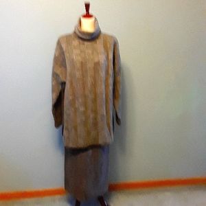 J. Peterman Wool Sweater Skirt and Top Set